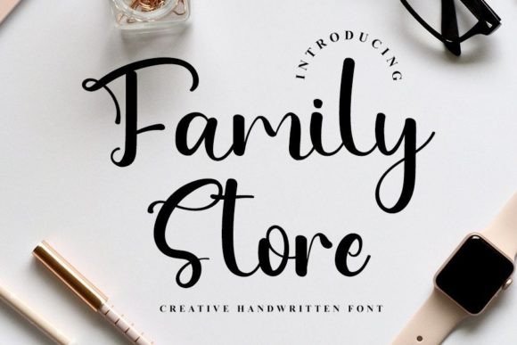 Family Store: A Handwritten Font for Authentic Branding