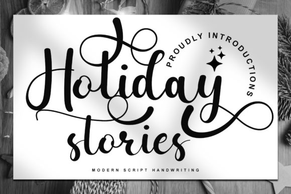 Holiday Stories Font: A Handwritten Typeface for Makers