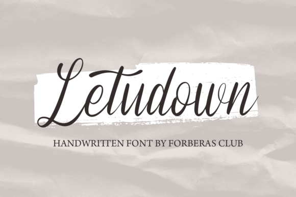 Letudown: An Elegant Script Font for Editorial Design