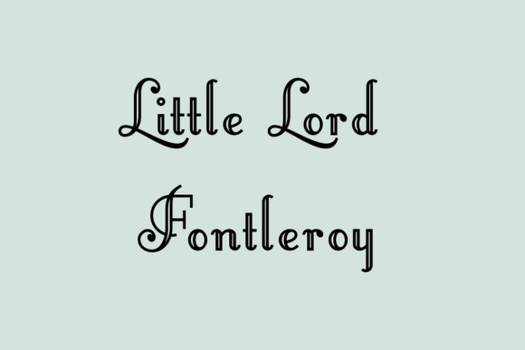 Little Lord Fontleroy: A Classy Script Typeface for Branding