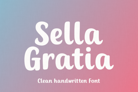 Sella Gratia: A Handwritten Typeface for Editorial Calm